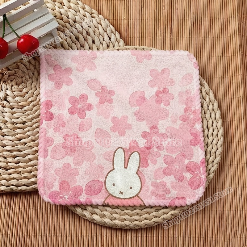 Home Textiles Face Towel - 귀여운 미피 프린트 사각 타월 세트