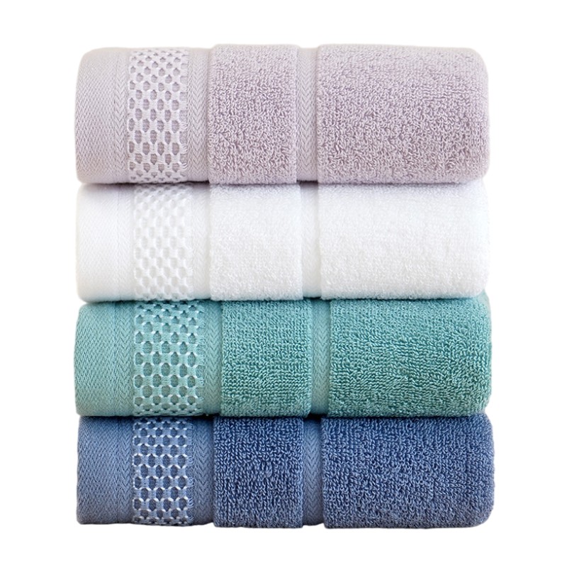 Home Textiles Face Towel - 1/4/6개 세트 면 욕실 타월 -