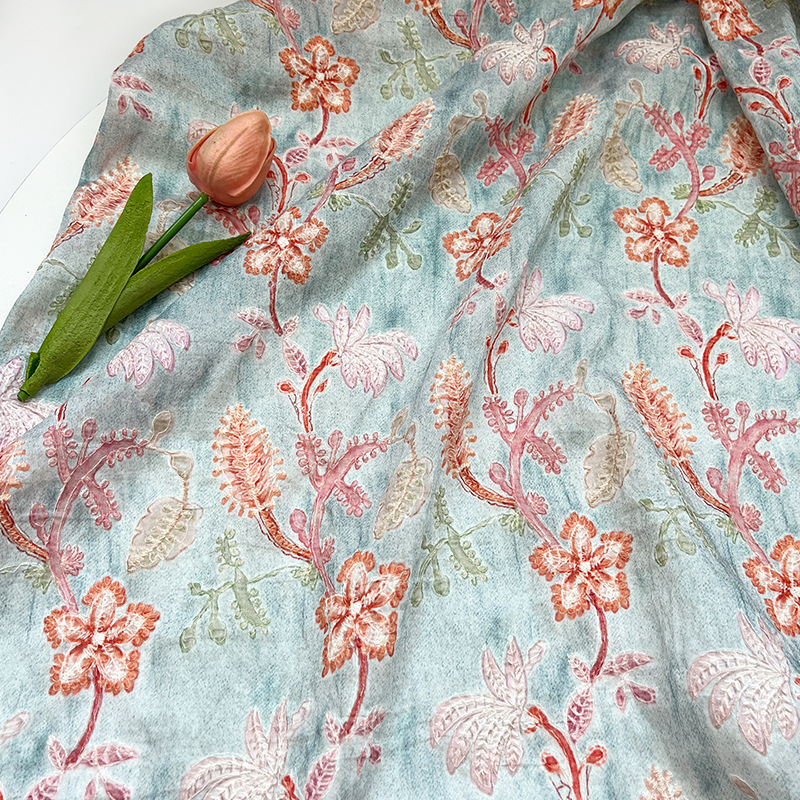 1 미터 빈티지 꽃 자수 브로케이드 코튼 디지털 인쇄  - Home Textiles Wholesale 리뷰 및 가격