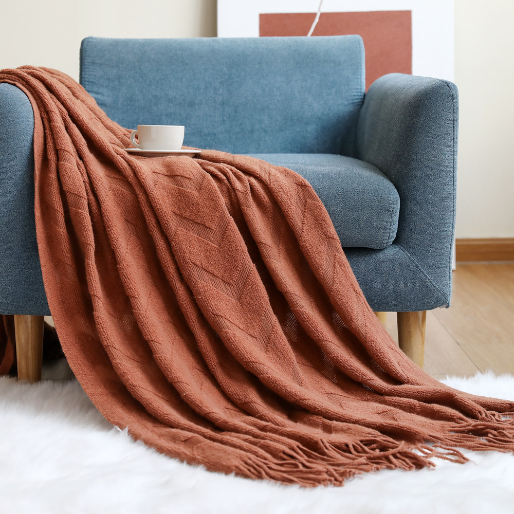 헤링본 패턴 소파 담요 니트 블랭킷 단색 사무실 에어컨 - Wool Blanket Herringbone 리뷰 및 가격