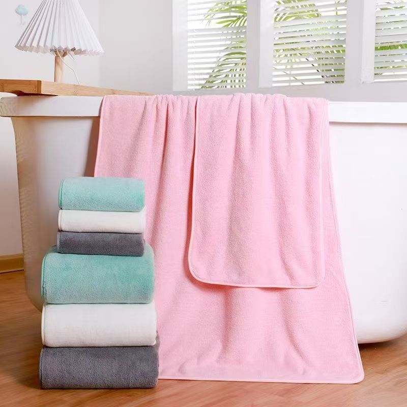 산호 양털 두꺼운 수건 및 목욕 수건 세트, 단색, 부 - Home Textiles Face Towel 리뷰 및 가격