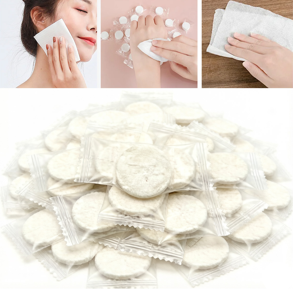100개 휴대용 압축 타월 일회용 얼굴 세정용 부드러운 - Home Textiles Face Towel 리뷰 및 가격