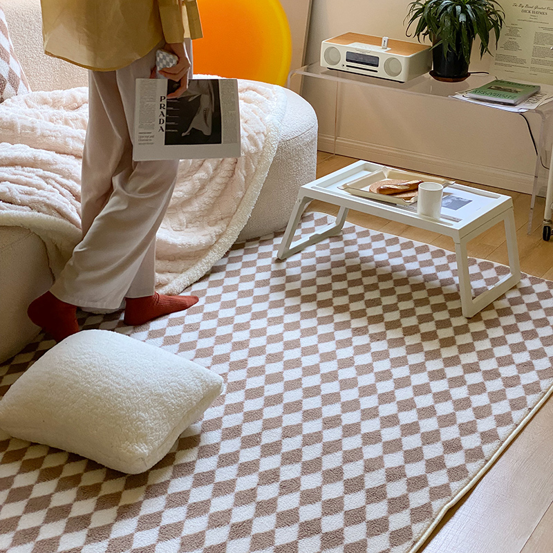 거실 용 일본식 카펫 미니멀리스트 침실 장식 격자 무늬 - Home Textiles Plaid 리뷰 및 가격