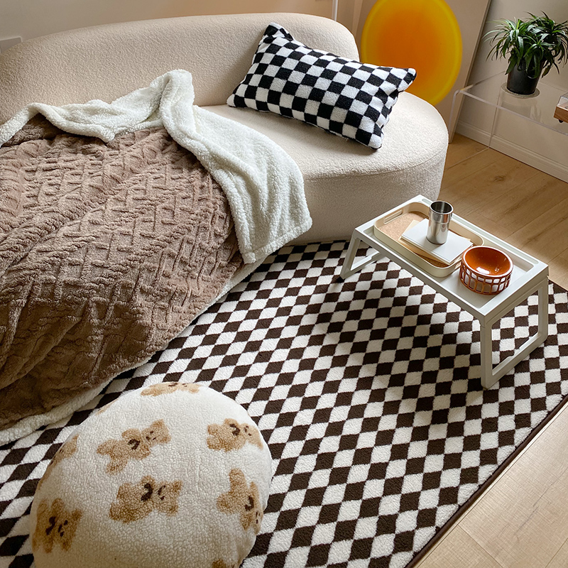 거실 용 일본식 카펫 미니멀리스트 침실 장식 격자 무늬 - Home Textiles Plaid 리뷰 및 가격