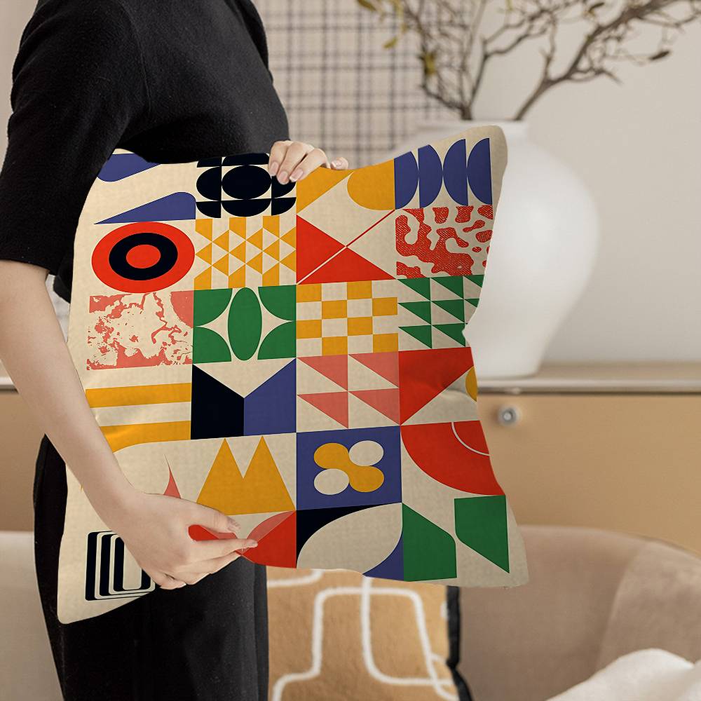 추상적인 바우하우스 전시회 쿠션 커버 자동차용 쿠션 커 - Home Textiles Exhibition 리뷰 및 가격