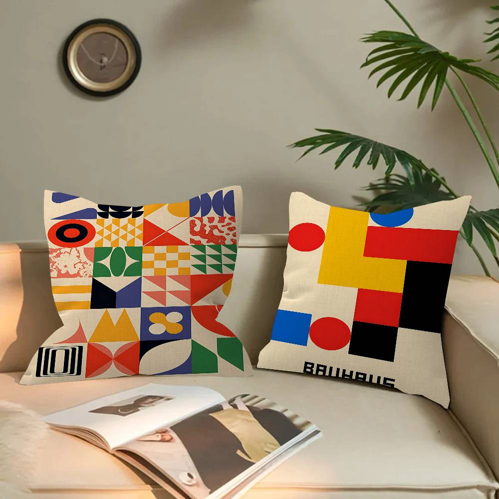 추상적인 바우하우스 전시회 쿠션 커버 자동차용 쿠션 커 - Home Textiles Exhibition 리뷰 및 가격