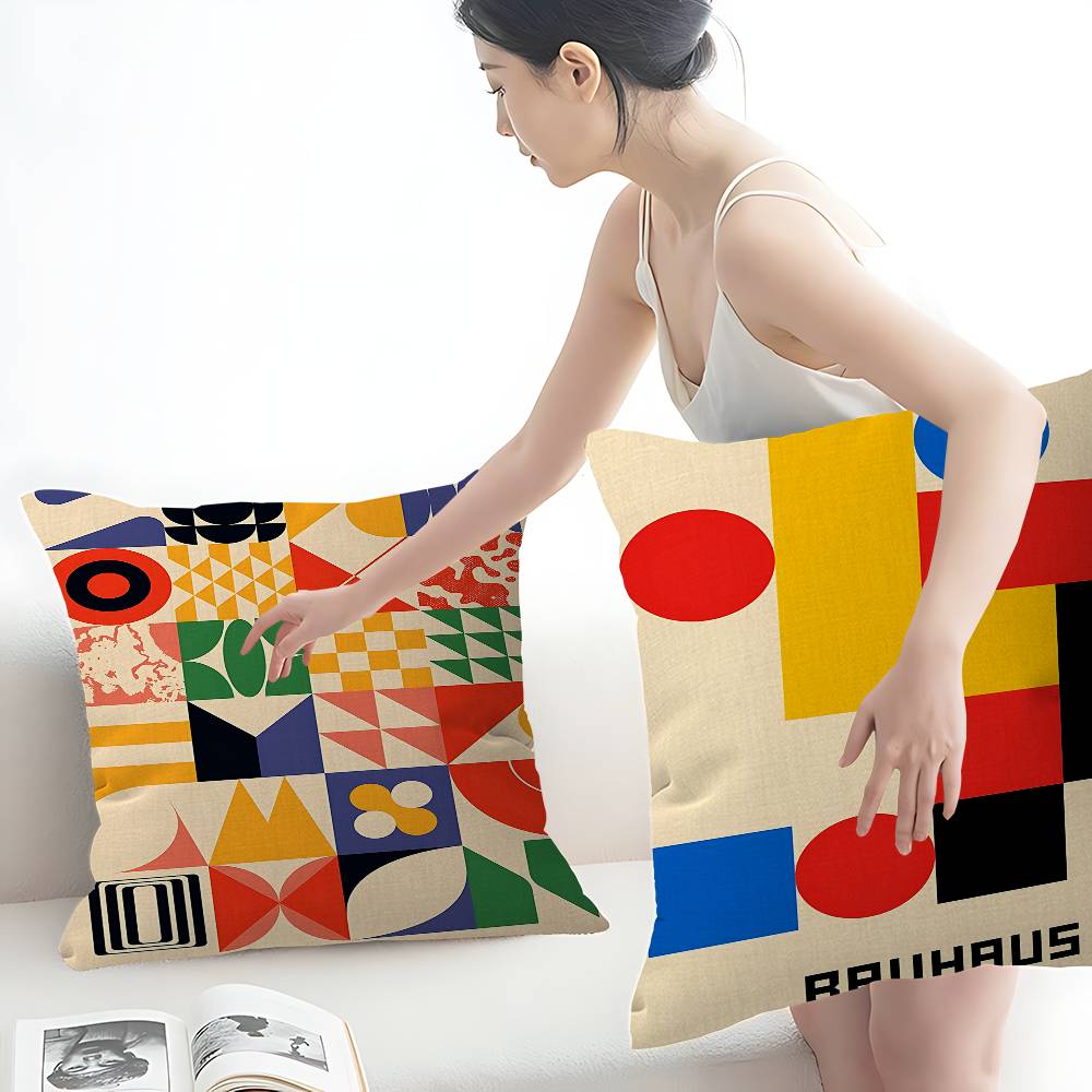 추상적인 바우하우스 전시회 쿠션 커버 자동차용 쿠션 커 - Home Textiles Exhibition 리뷰 및 가격