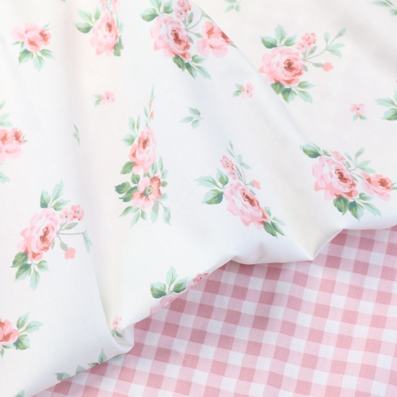 235x50cm 목가적 인 핑크 퍼플 로즈 꽃 격자 무 - Home Textiles Plaid 리뷰 및 가격
